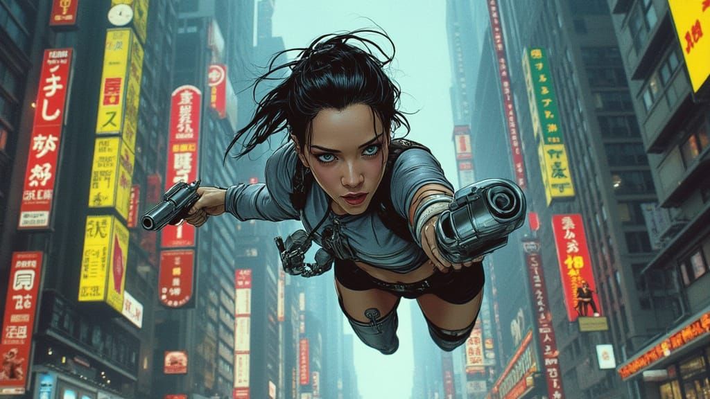 Cinematic Techno-Fantasy Realism: Æon Flux in Dynamic Action...