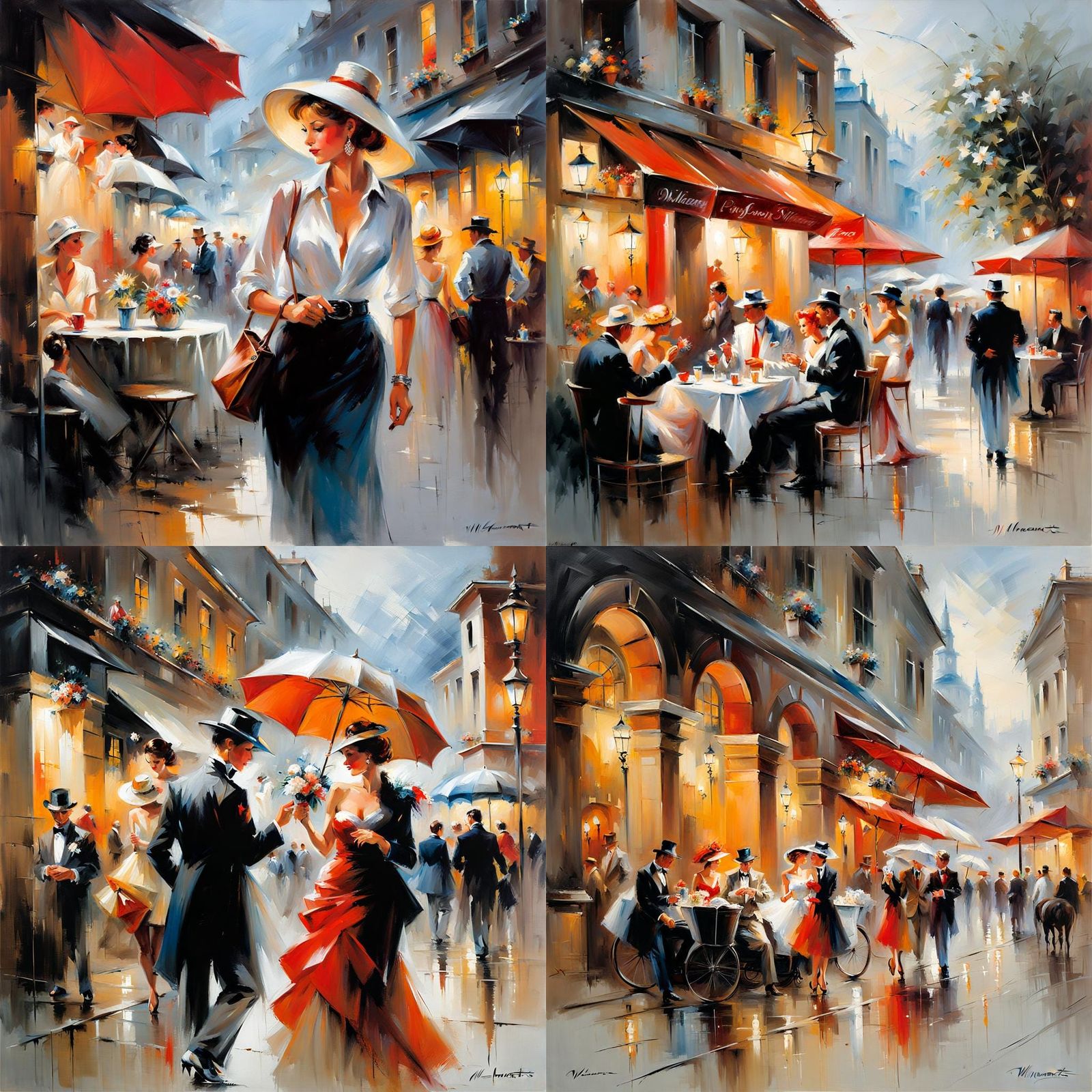 Evocative Watercolor in Style of Haenraets