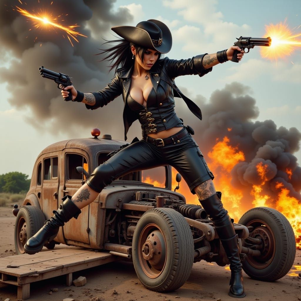 Post-Apocalyptic Pirate Leaping with Laser Revolvers