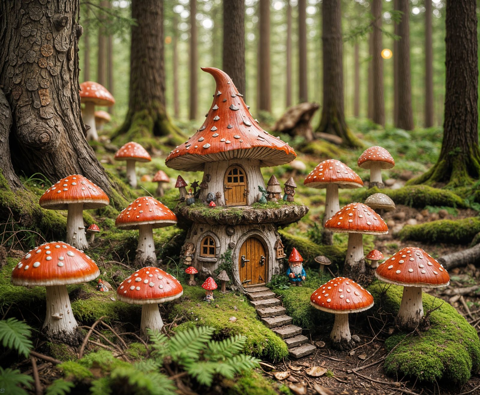 Enchanted Pine Forest Village