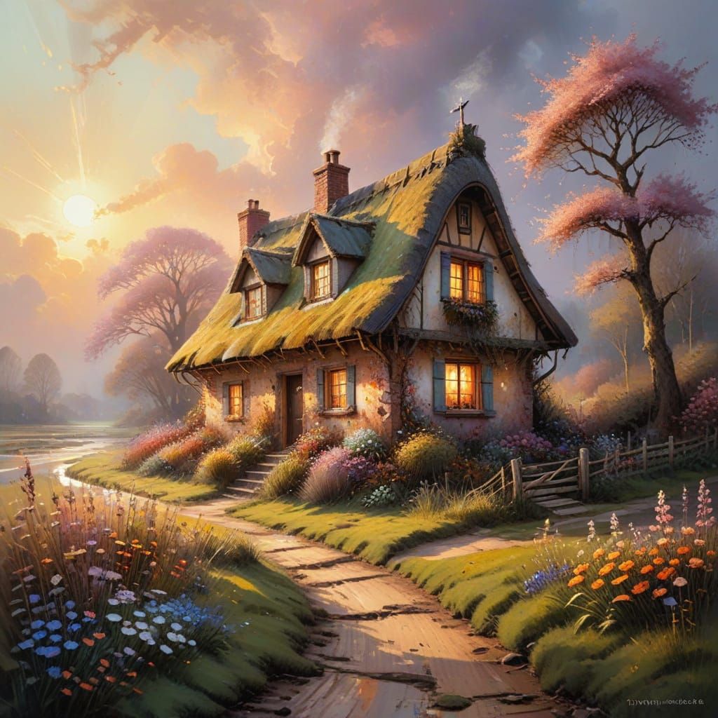 Cozy North Frisian Cottage in Vibrant Spring Bloom