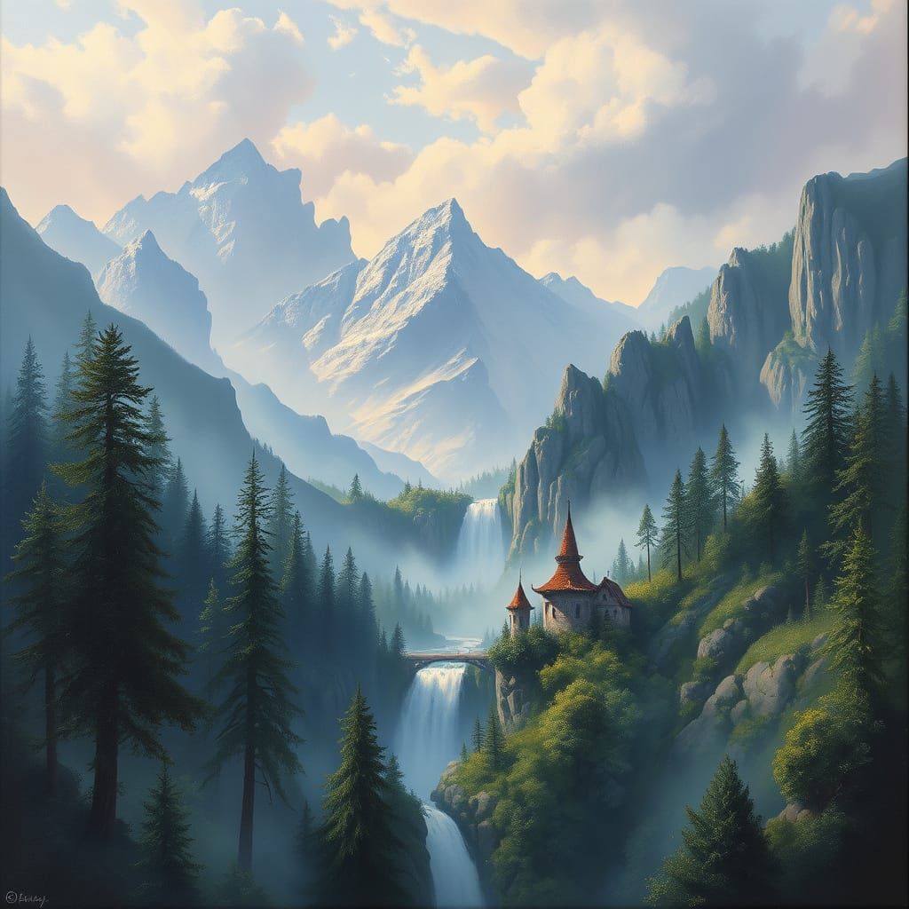 Enchanted Realm in Soft Ethereal Light