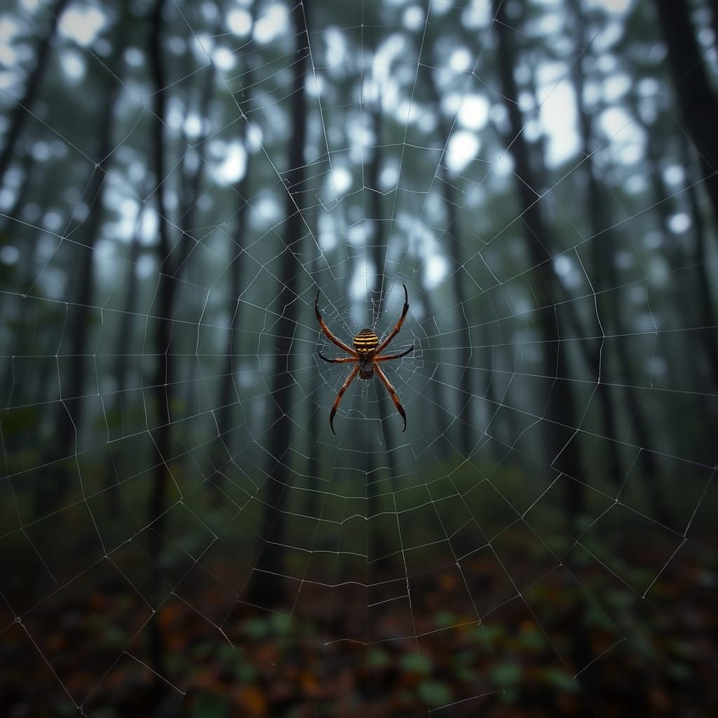 Mysterious Forest Weaver in Hyperrealistic Detail