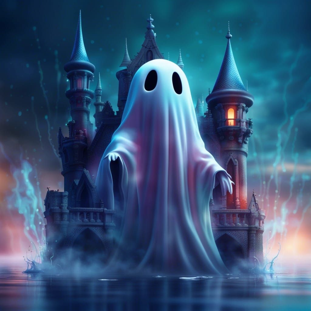 Cute Ghost in Ghost Castle: Fantasy Concept Art
