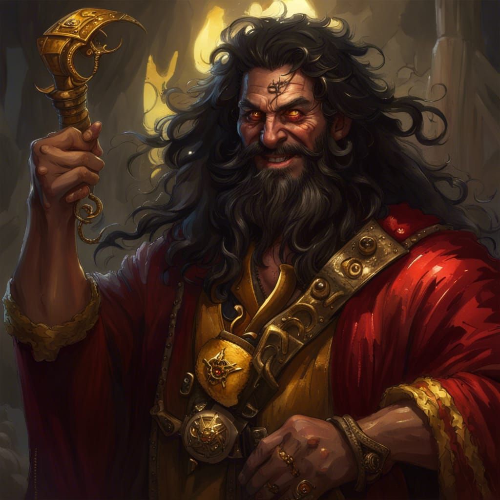 Pirate Wizard Portrait in Dark Fantasy Style