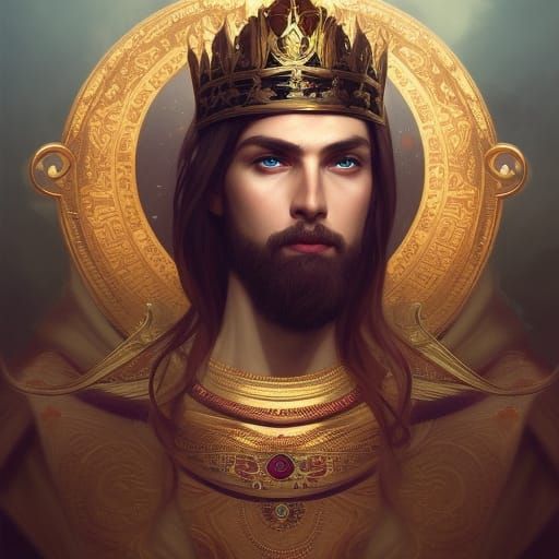 Fantasy Royal Princes Portrait in Hyperdetailed Digital Art