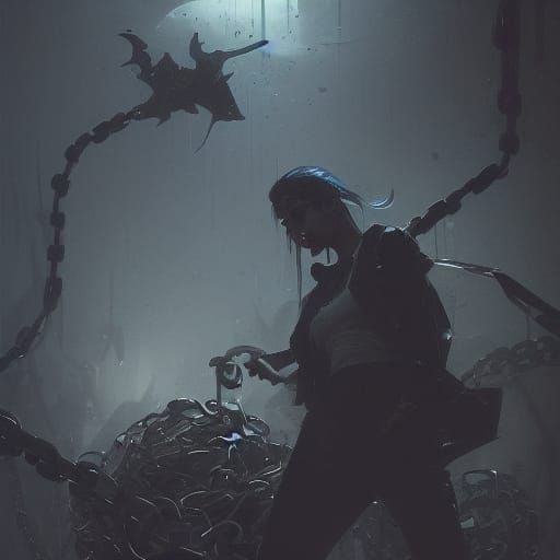 Sinister Chain in Dark Fantasy Style