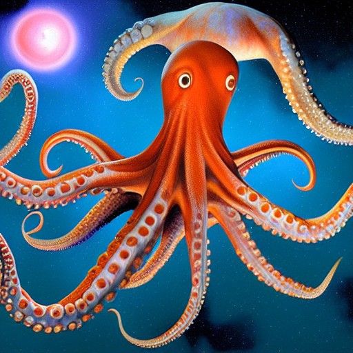 Octopus in Space: Renaissance Concept Art