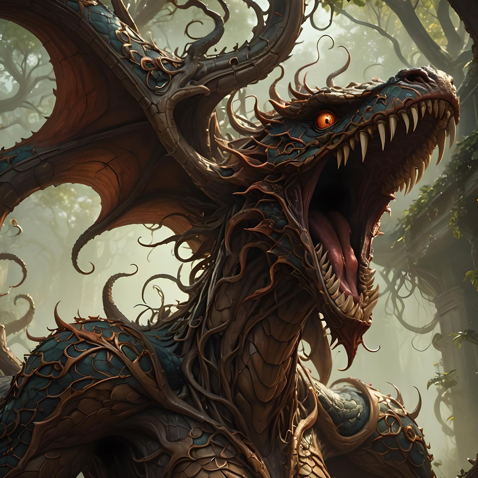 Venomous Lernaean Hydra Digital Painting