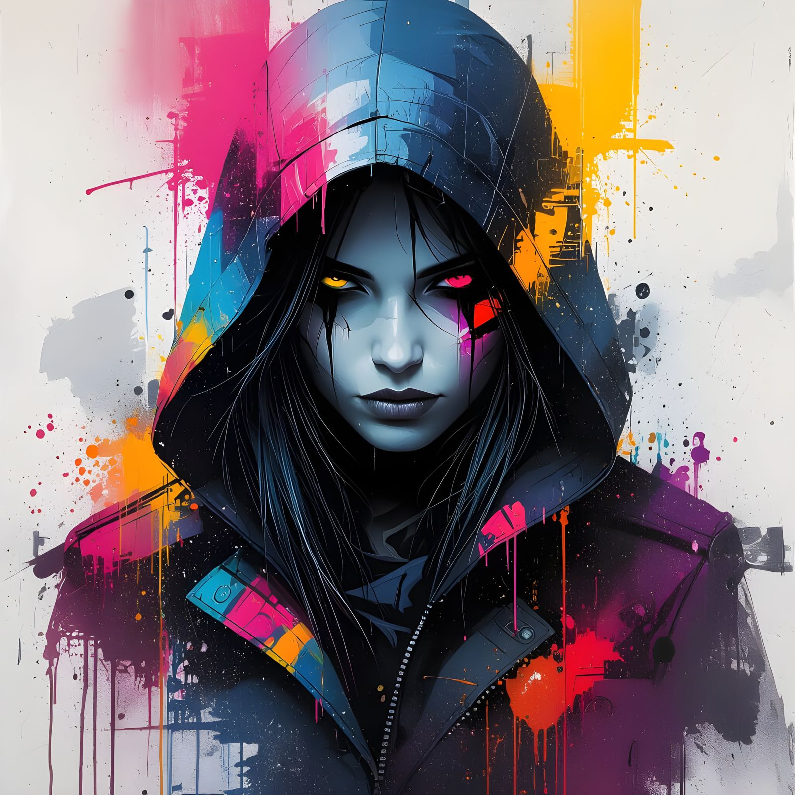 Colorful Graffiti Street Art in Splash Art Style