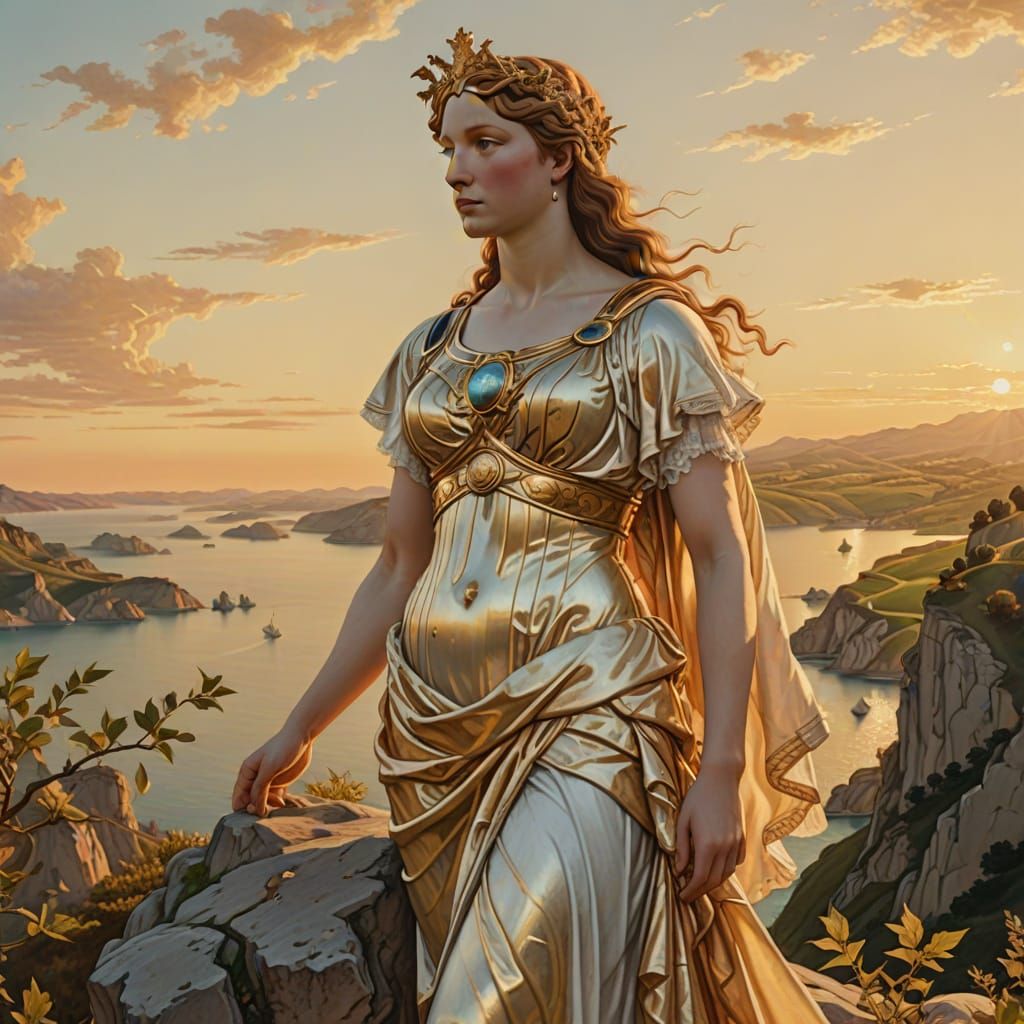 Venus Athena Hybrid in Renaissance Style