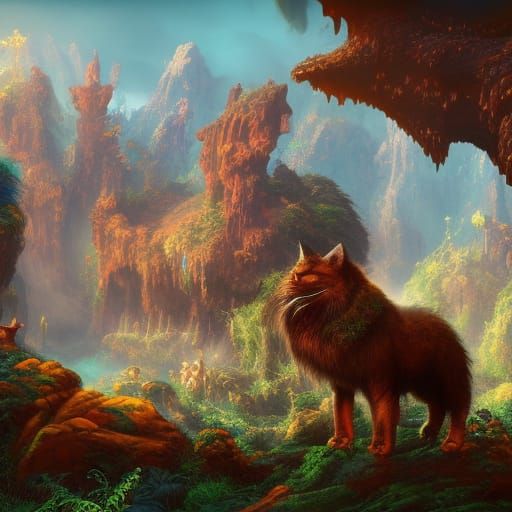 Fantastical Animals in Detailed Matte Painting