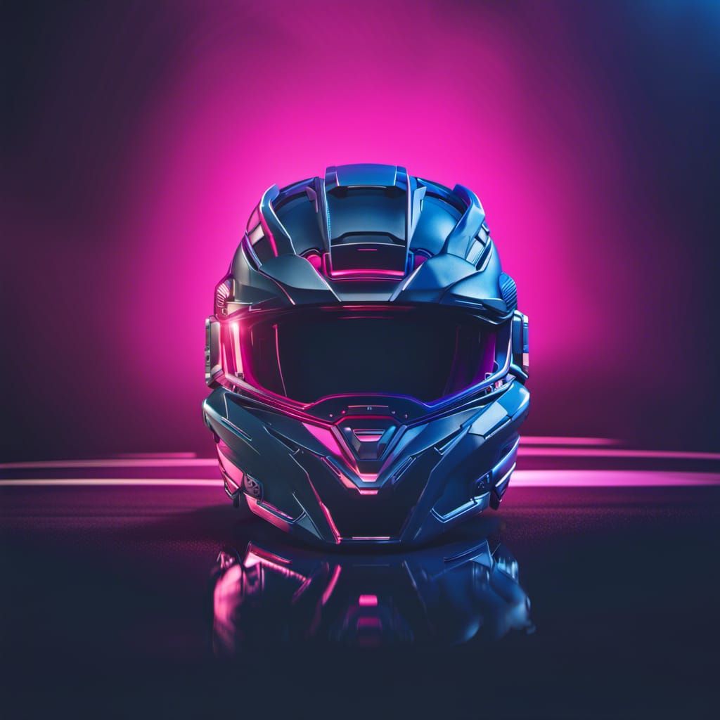 Hyperrealistic HALO Helmet with Pink Visor