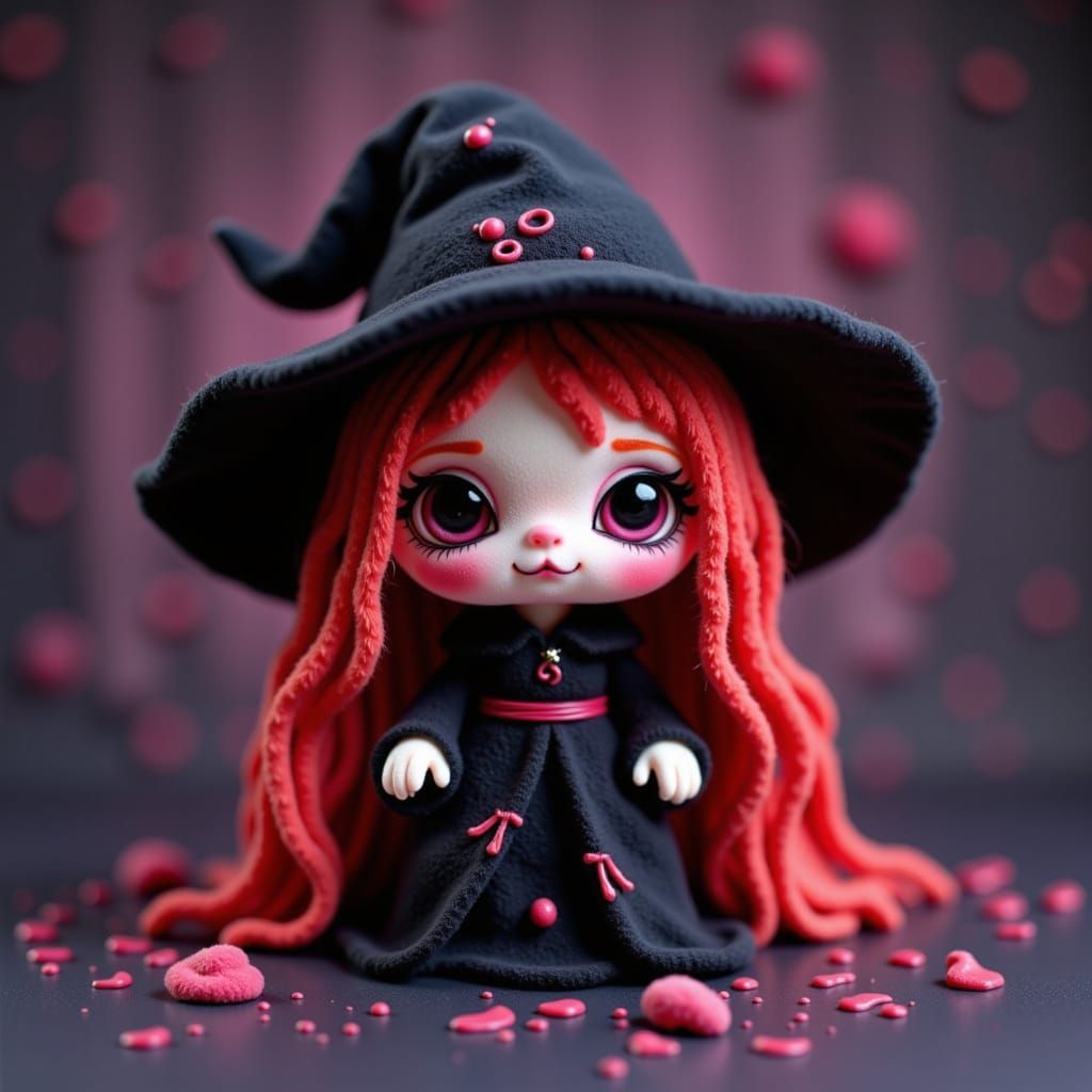 Cute Spooky Blood Witch Funko Pop Style