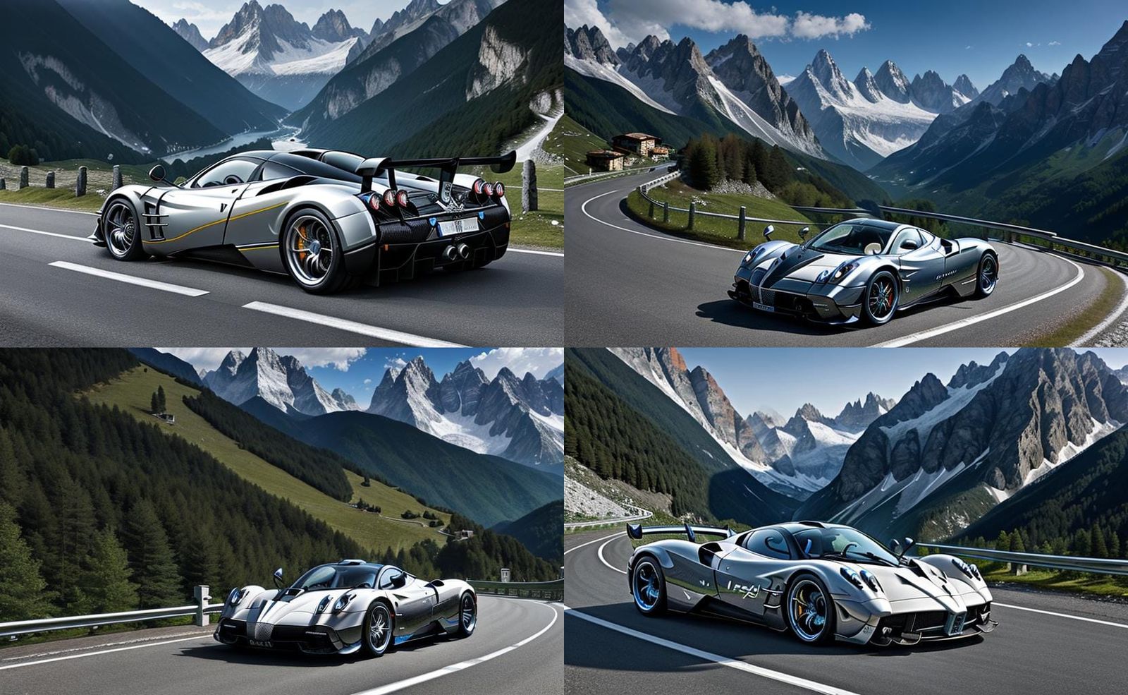 Pagani Huayra on Mountain Roads in the Alps