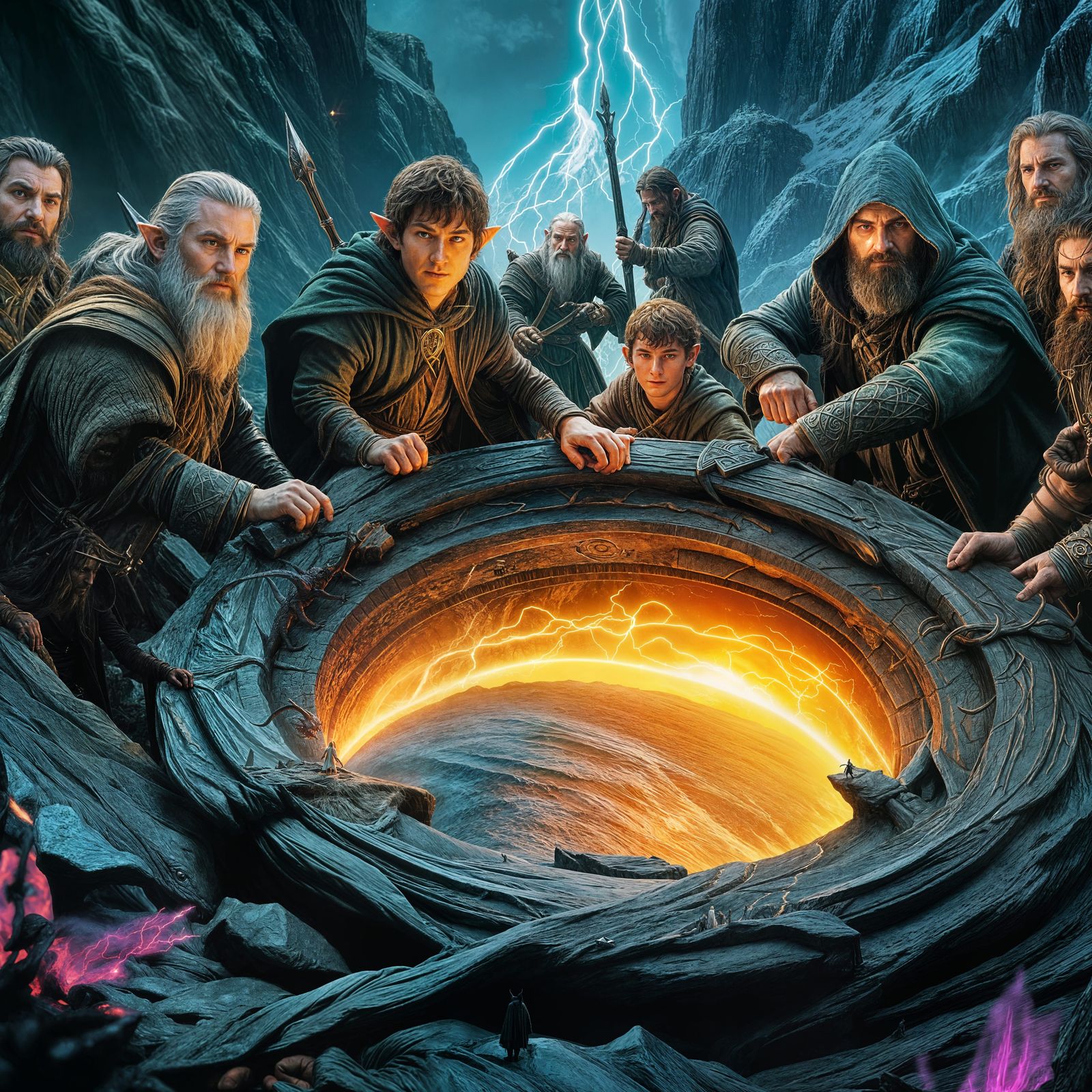 Lord of the Rings Comic Book Style Poster