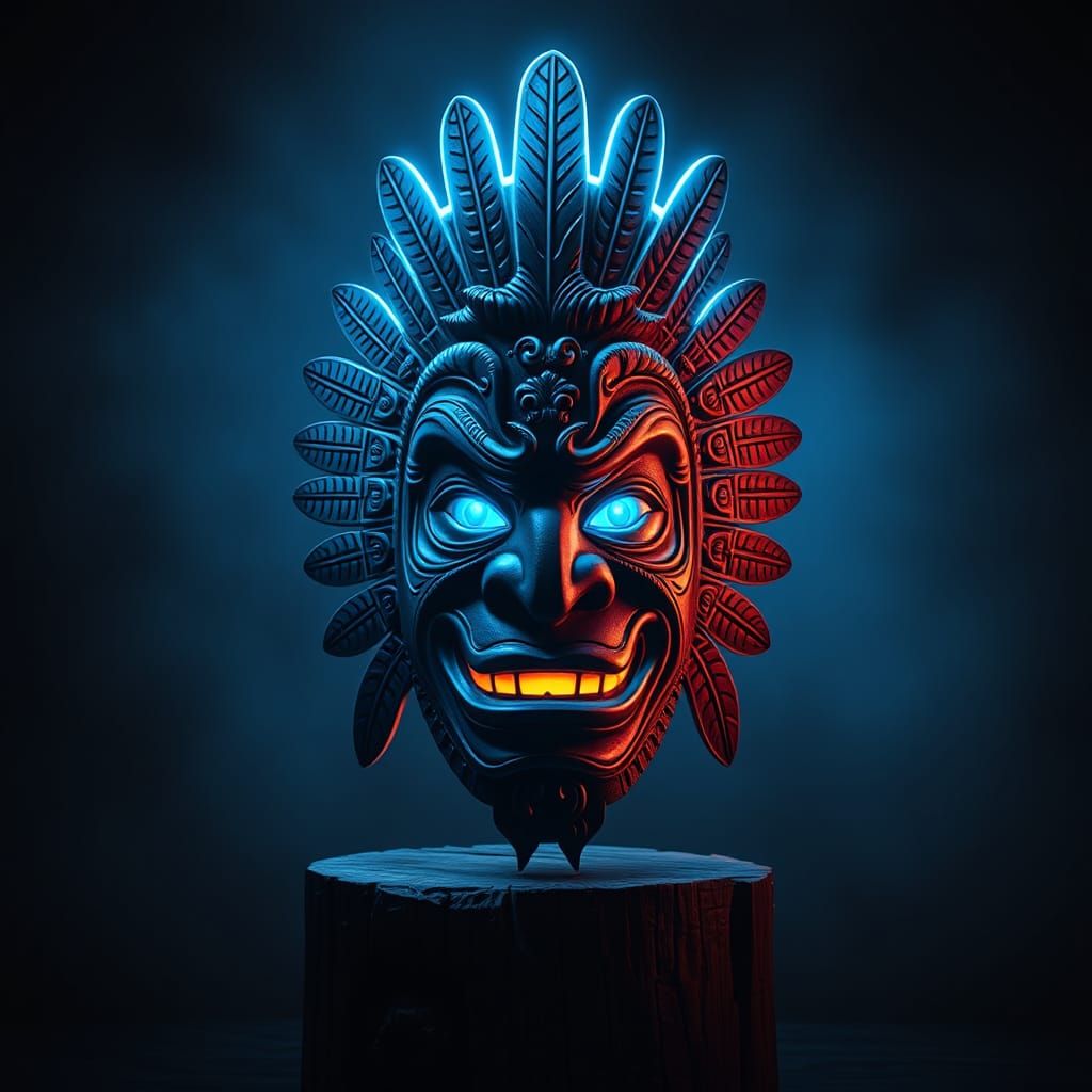 Cursed objects Maori warrior masks