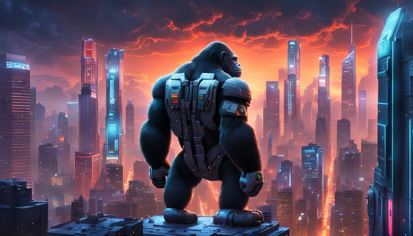 Robotic Gorilla Climbing Skyscrapers