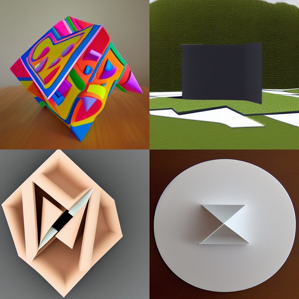 Complex Abstract Shape Generated by AI