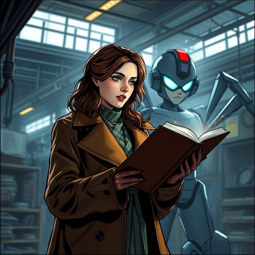 Mysterious Woman Influences Thoughts in a Futuristic Industr...