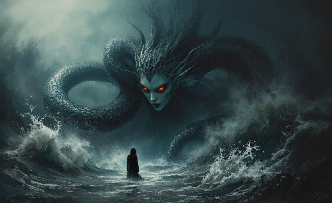 Ethereal Goddess Emerges from the Depths