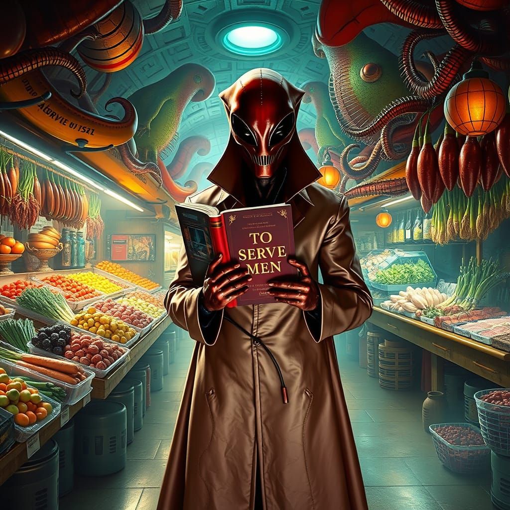 Alien Market: Futuristic Cookbook in a Dystopian Style