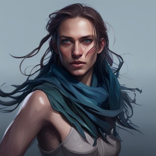 Hyperdetailed Portrait in Art Nouveau Style