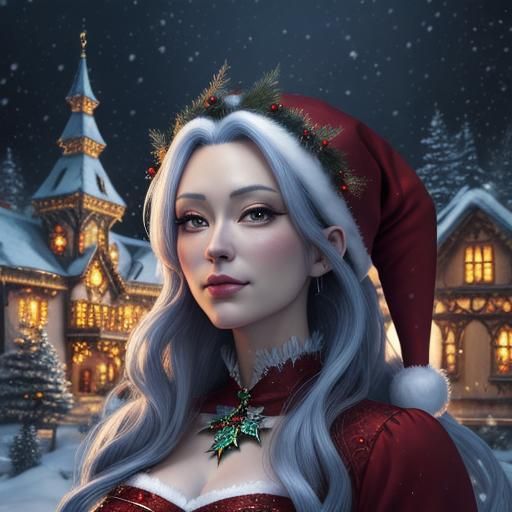 Magical Baby Santa Christmas Wonderland in Anime Style