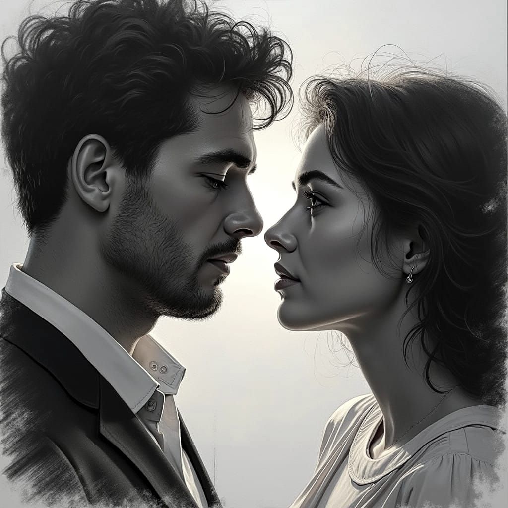 Intimate Portrait Study in Chiaroscuro