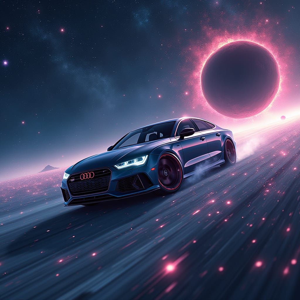 Audi Rs7 Cruises Through Space in Cosmic Style