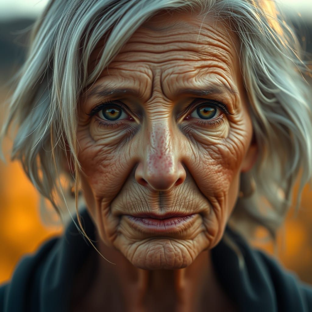 Wise Woman Portrait in Anime Style