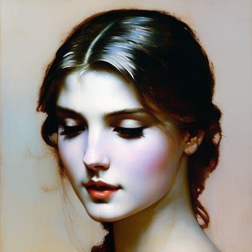 Beautiful Woman Portrait in Classical Fantasy Style