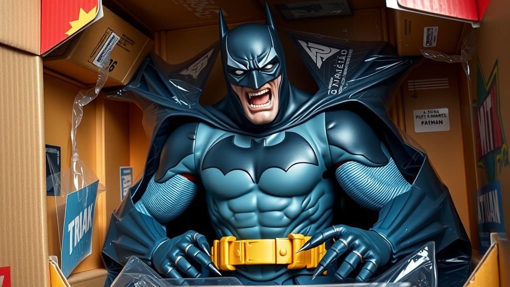 Batman Trapped in Comic Book Packaging