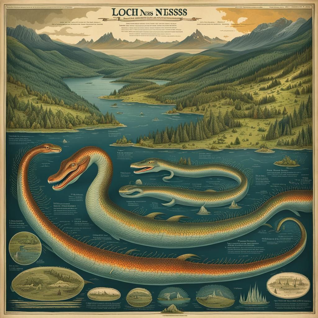 Detailed Scientific Chart of the Loch Ness Monster