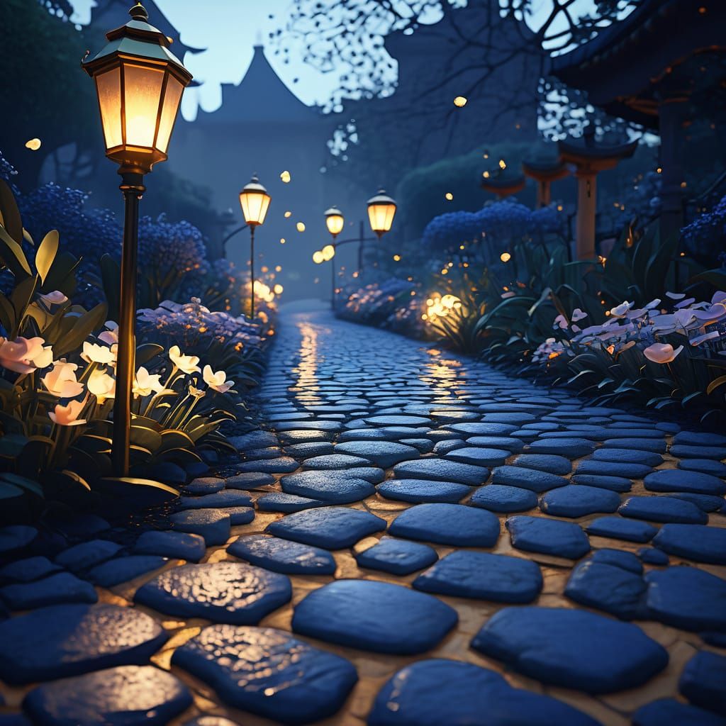 A high-resolution, cinematic scene of a dark, moody botanica...