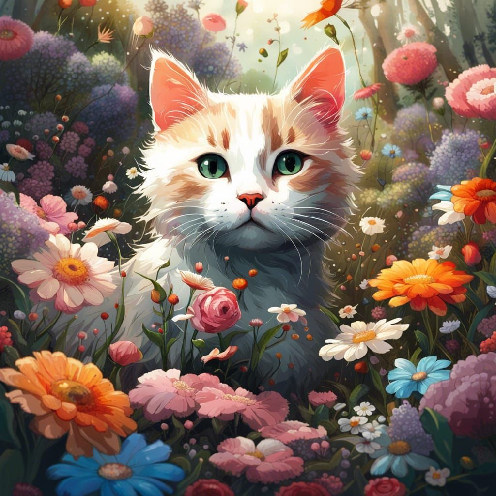 Flowers is all what makes her beautiful!...She loves it