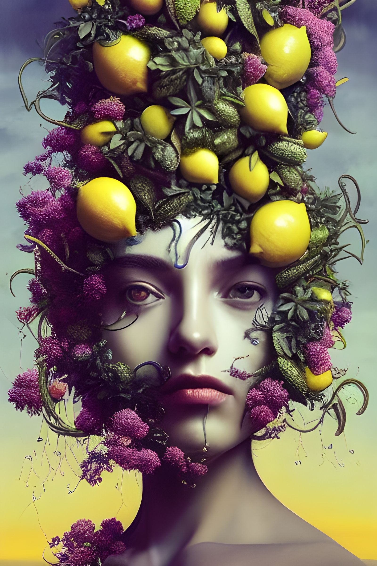 Lemon Goddess in Surreal Photoillustration