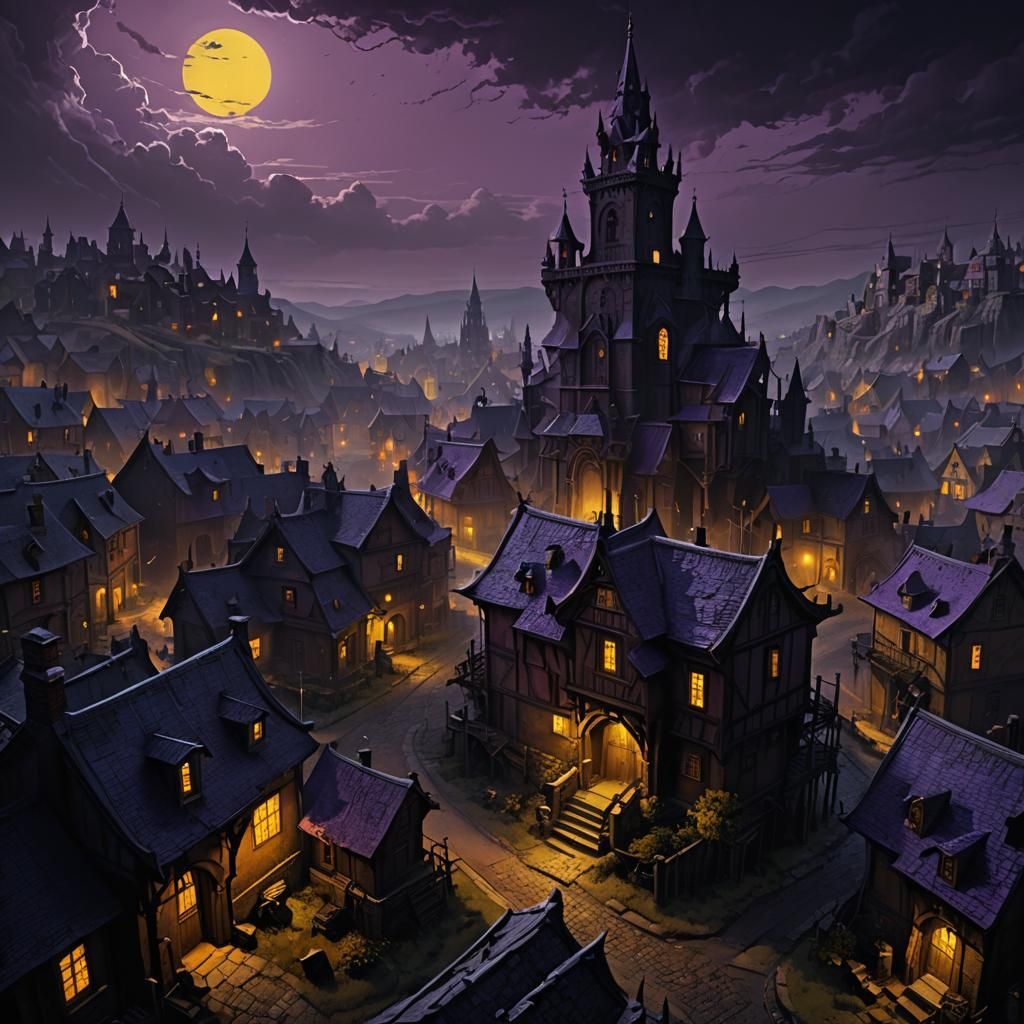 Eerie Darkness Spreads Over Foreboding Town