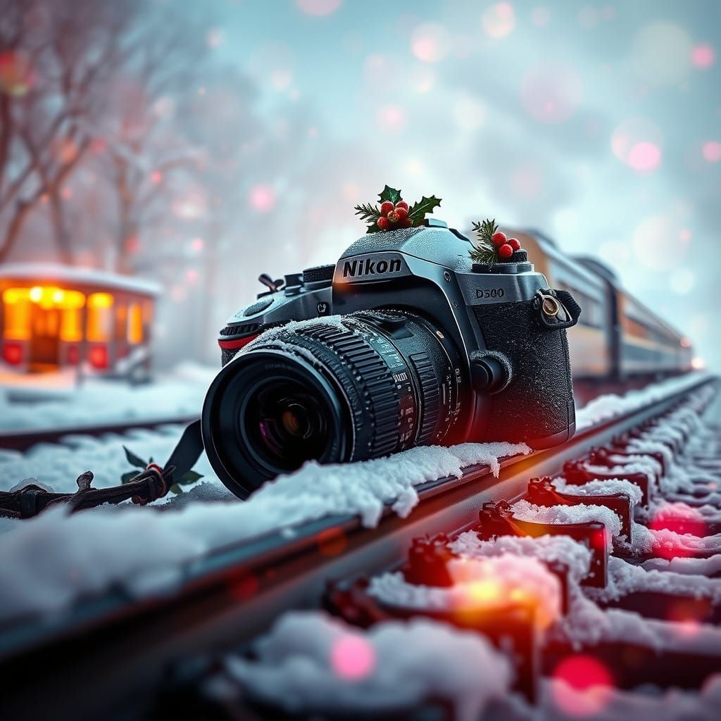 Vintage Train Chugs Through Abandoned Nikon Camera in Winter...
