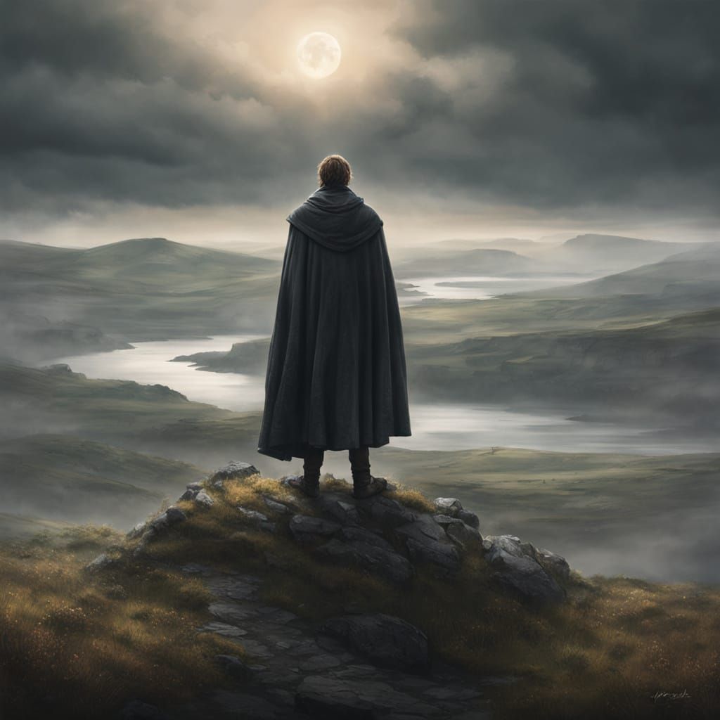 Misty Scottish Highlands Ethereal Fantasy Art