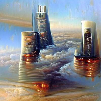 Twin Towers: Oil Painting by James Gurney Style
