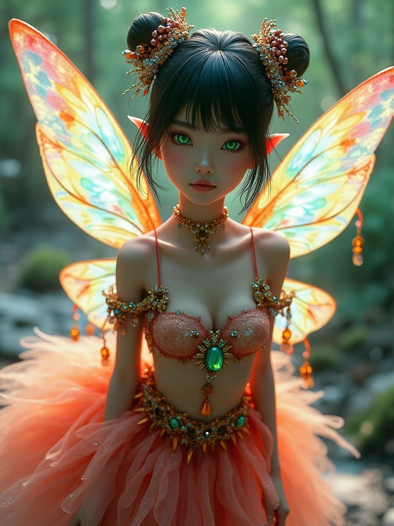fantasy fairy, kpop punk style