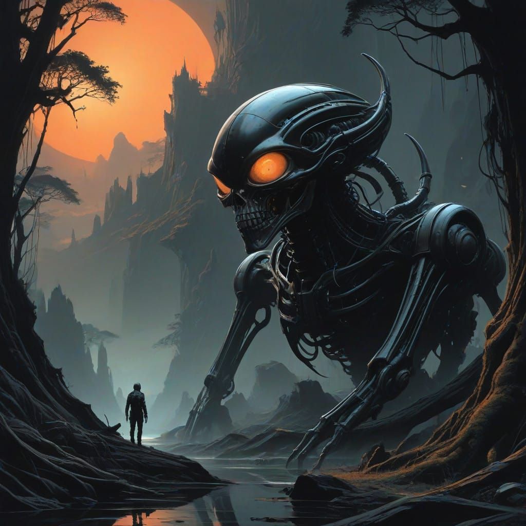 Ethereal Confrontation at Dusk