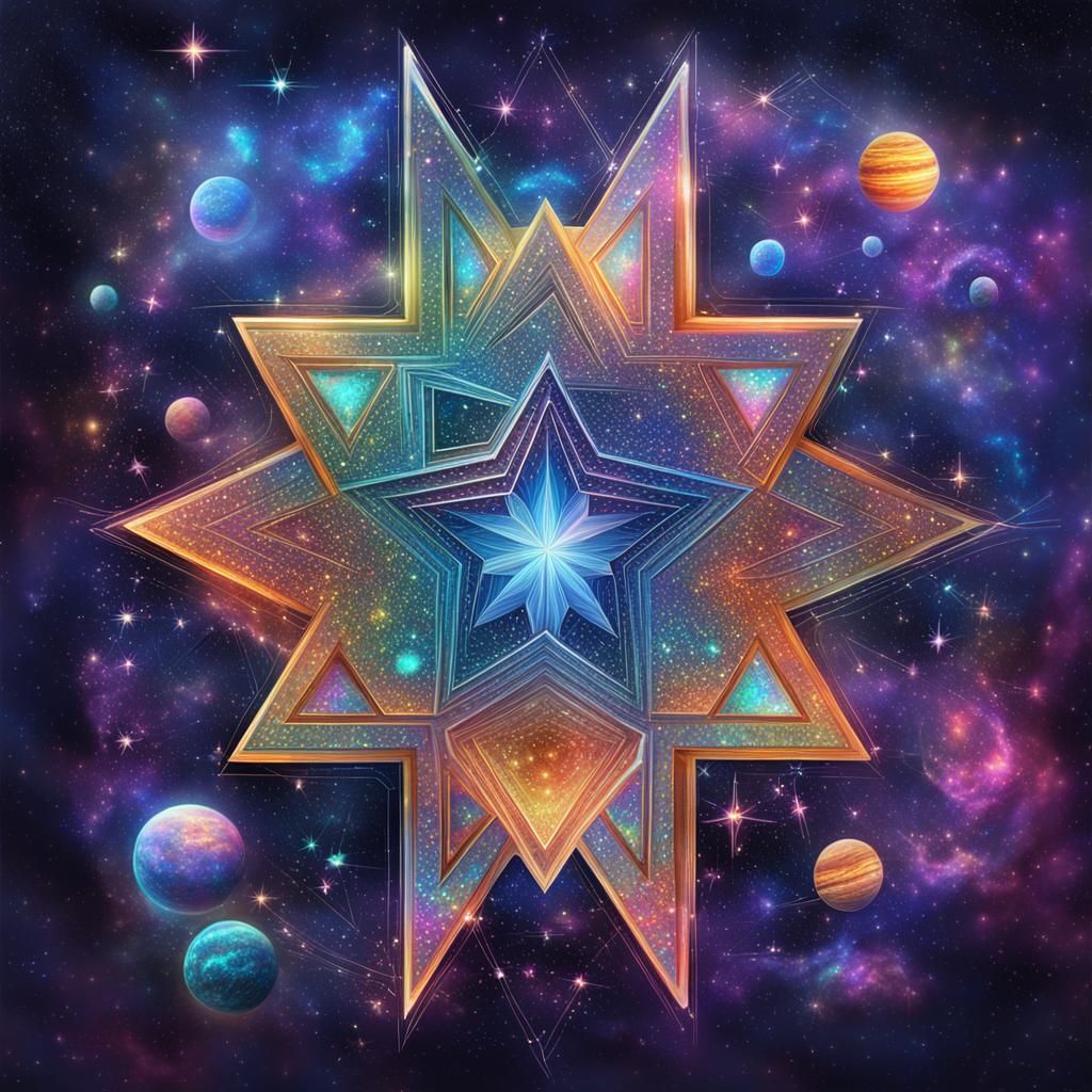 Holographic Cosmic Stars in Mixed Media Style