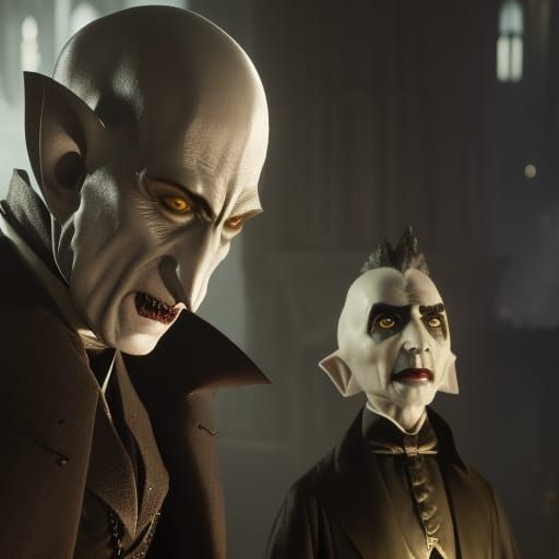 Nosferatu Drácula Vampire Bela Lugosi. a masterpiece, 8k resolution, dark fantasy concept art, by Greg Rutkowski, dynami...