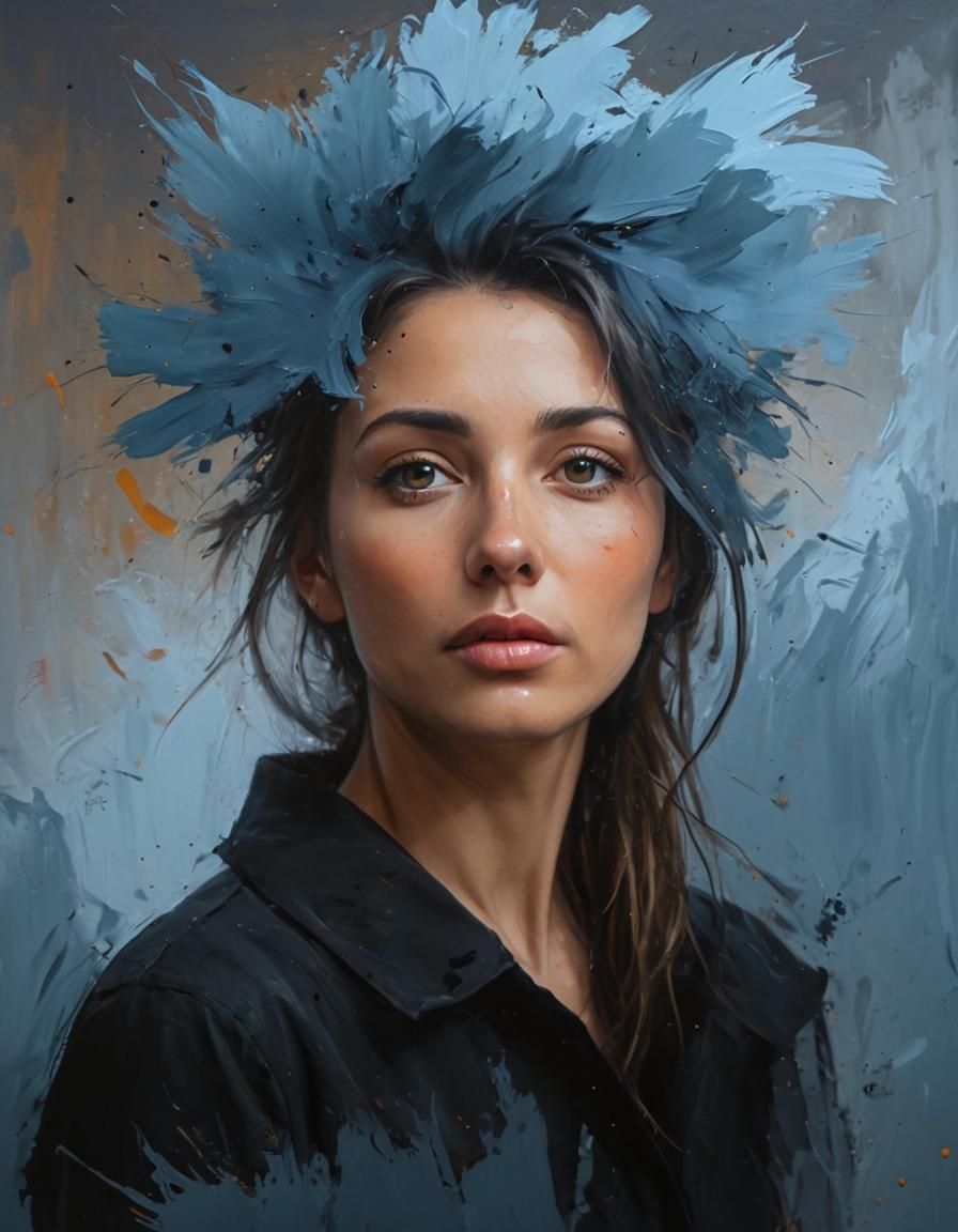 Abstract Expressionist Masterpiece Unveiled in Golden Light