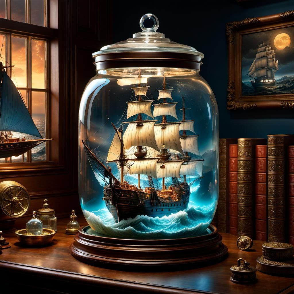 Sailing Ship in a Jar: Stormy Seas