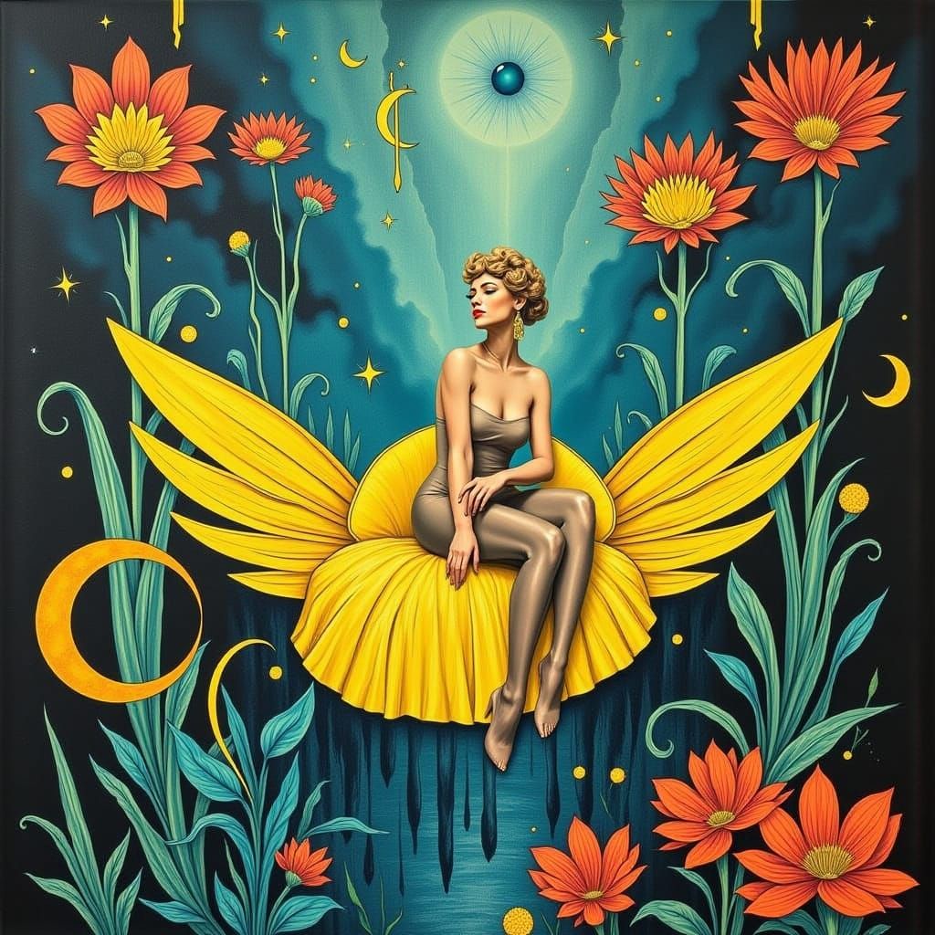 Art Deco Surreal Sitting Room in Digital Art