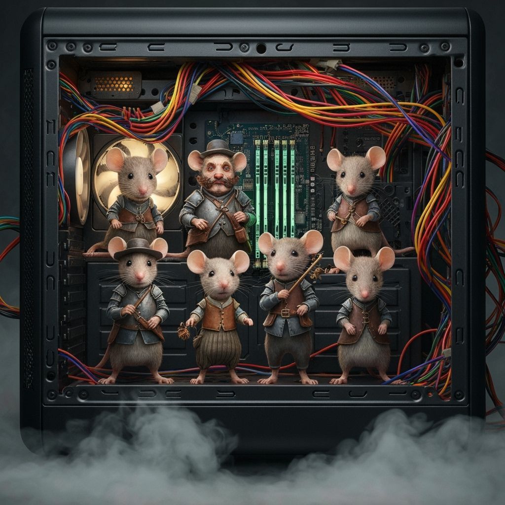 Mice as Don Quixote Characters in PC Tower