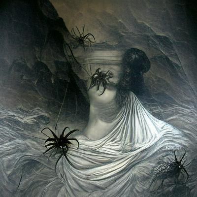 Arachne: Gothic Horror Illustration